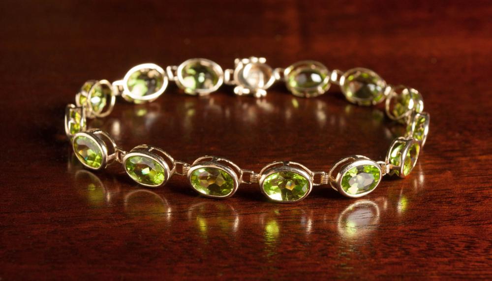GREEN PERIDOT AND FOURTEEN KARAT