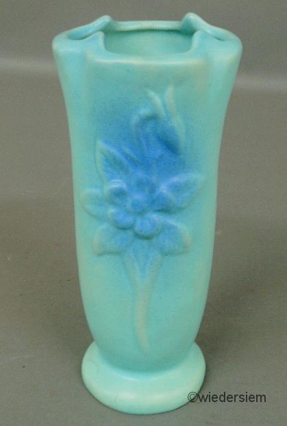 Green pottery vase by Van
