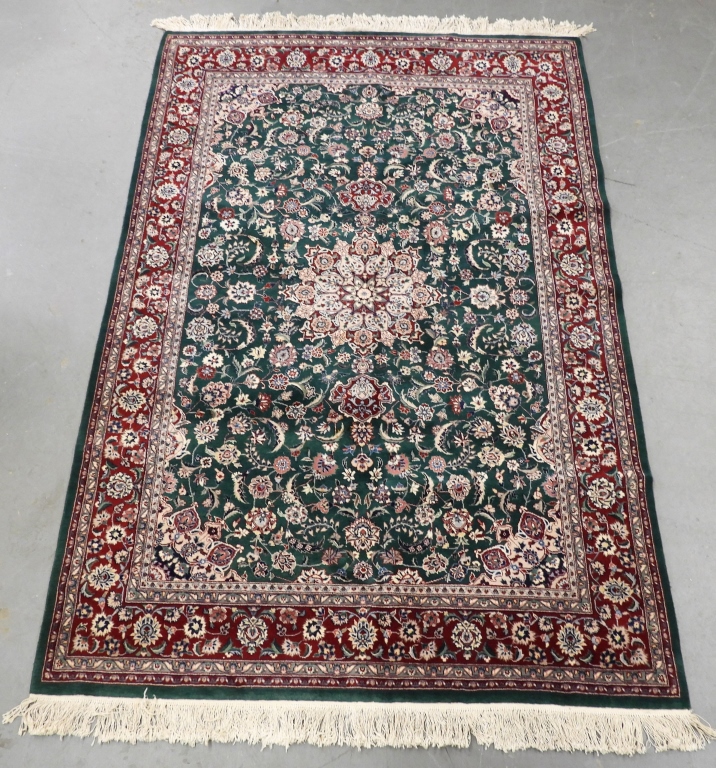 GREEN & RED KESHAN ORIENTAL