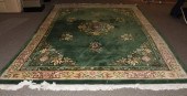 GREEN ROOMSIZE CHINESE RUGGree