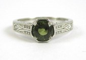 GREEN SAPPHIRE, DIAMOND AND PL