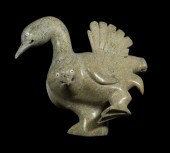 GREEN SOAPSTONE INUIT CARVING