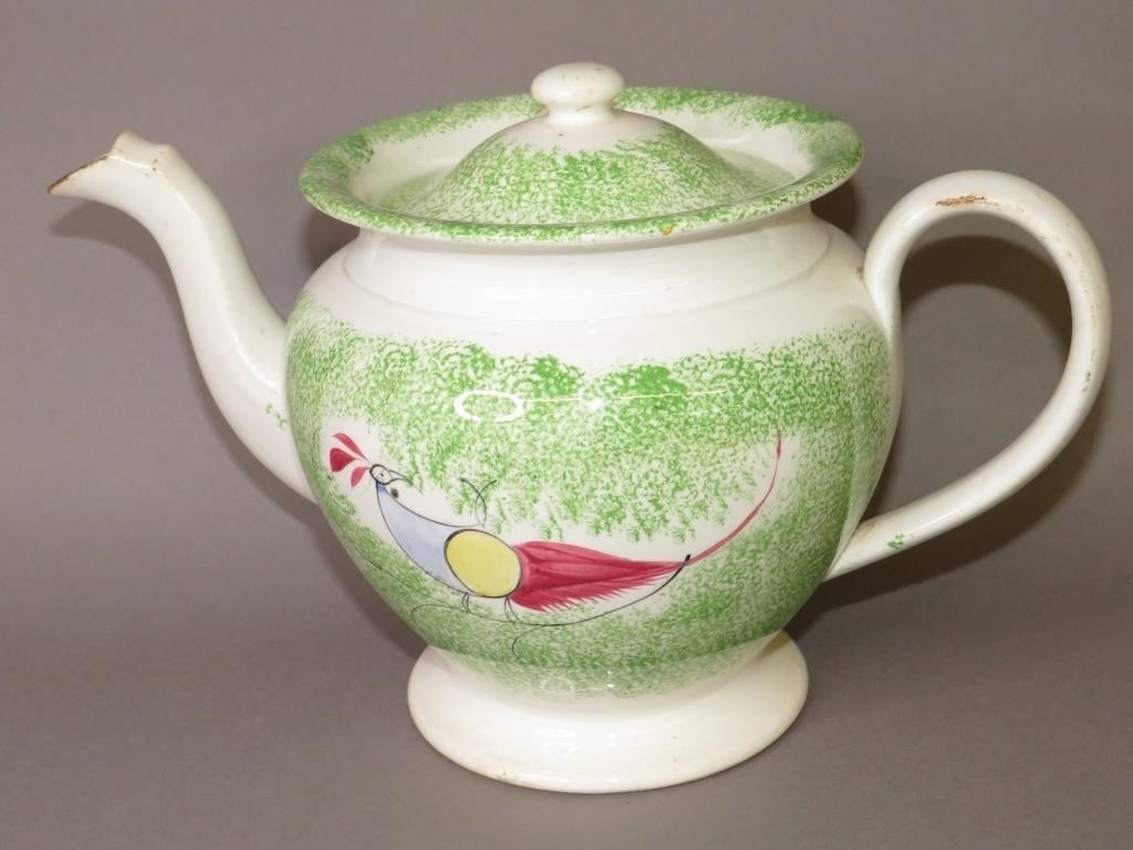 GREEN SPATTER PEAFOWL PATTERN