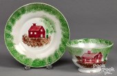 GREEN SPATTER SCHOOLHOUSE CUP