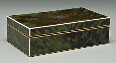 Green tortoise jewelry box, green