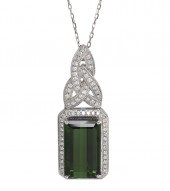 GREEN TOURMALINE AND DIAMOND P