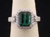 GREEN TOURMALINE AND EIGHTEEN