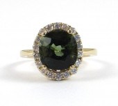 GREEN TOURMALINE, DIAMOND AND