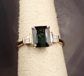 GREEN TOURMALINE, DIAMOND AND