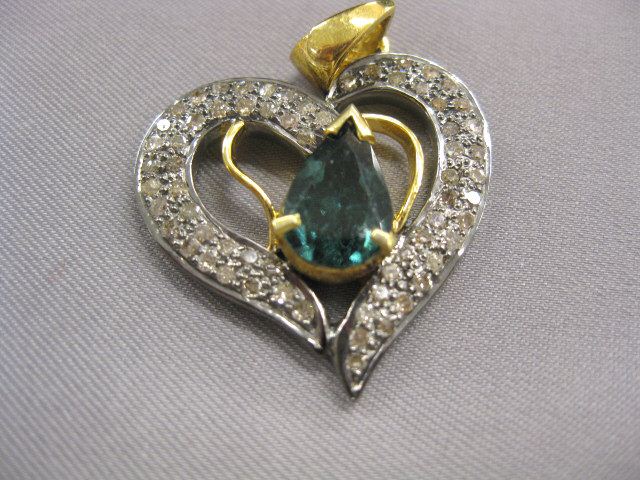 Green Tourmaline & Diamond