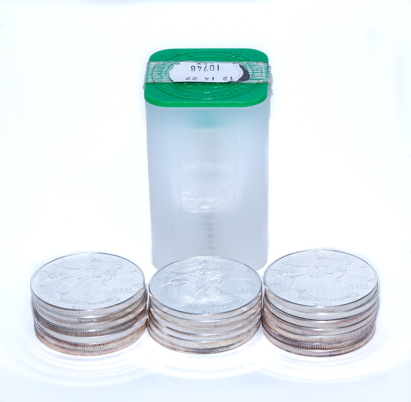 GREEN TUBE ROLL OF YEAR 2000 SILVER