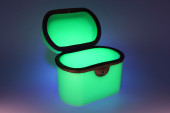 GREEN URANIUM GLASS DRESSER BO