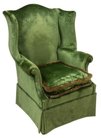 GREEN VELVET SKIRTED & FRINGED WING