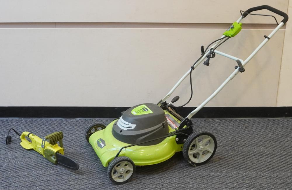 GREEN WORKS ELECTRIC LAWNMOWER WITH