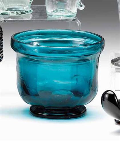 Greenish-blue blown glass sugar