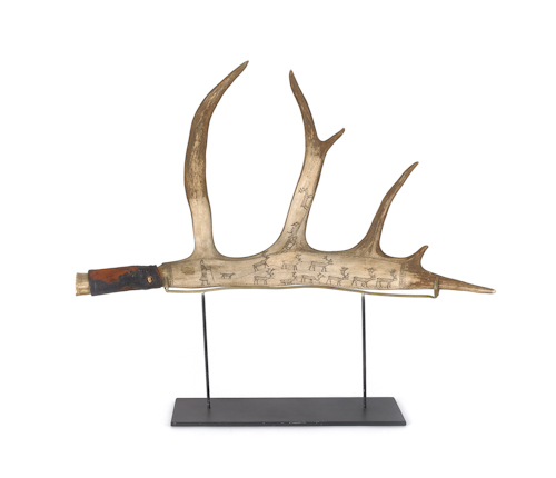 Greenland Eskimo carved caribou