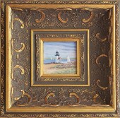 GREG HILL MINIATURE OIL ON BOA