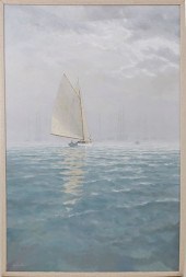 GREG HILL OIL ON LINEN, "NANTU