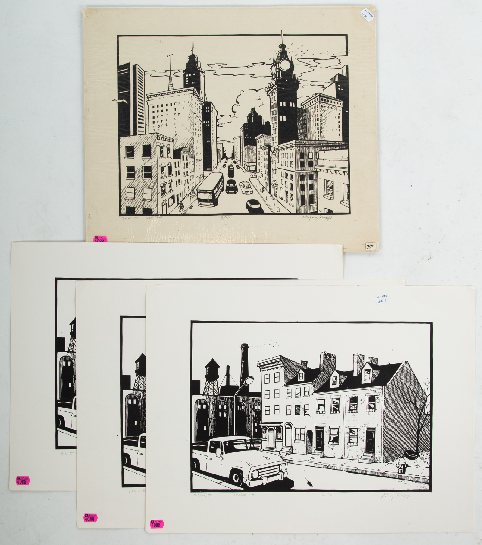 GREG KNAPP. FIVE UNFRAMED