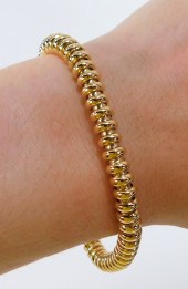 GREG RUTH 18K GOLD HEAVY BEADE