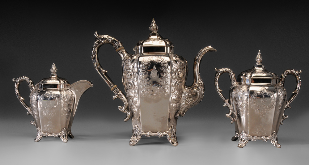 Gregg & Hayden Coin Silver Tea