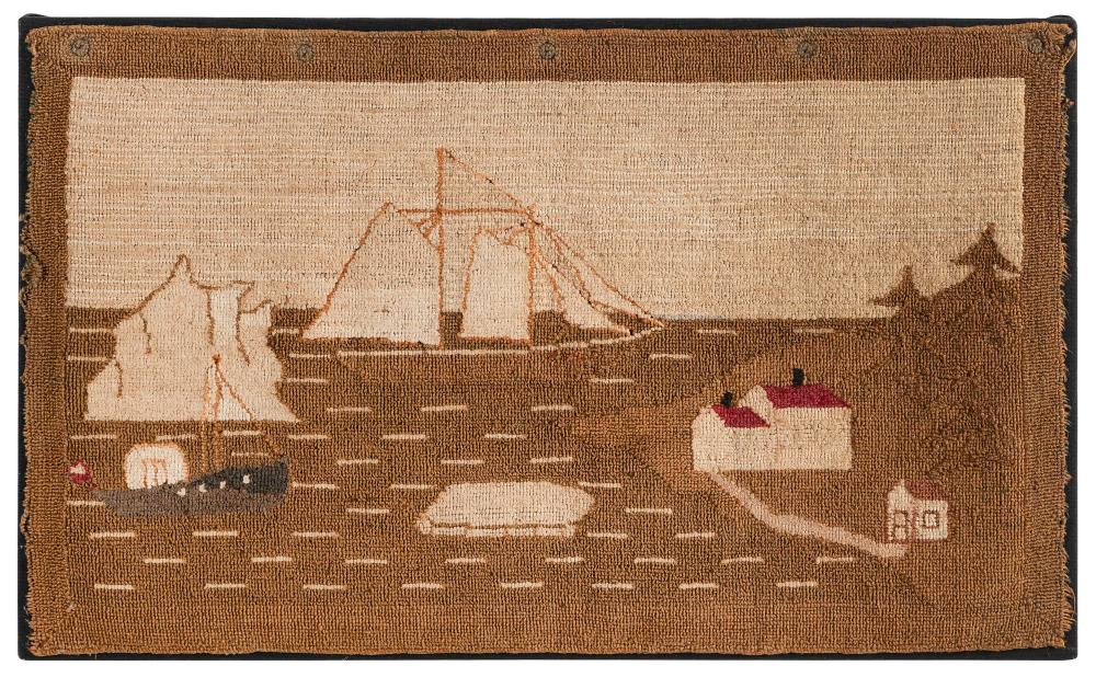 .GRENFELL HOOKED MAT EARLY 20TH