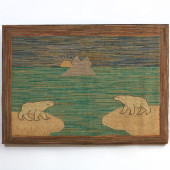 GRENFELL HOOKED RUG WITH POLAR