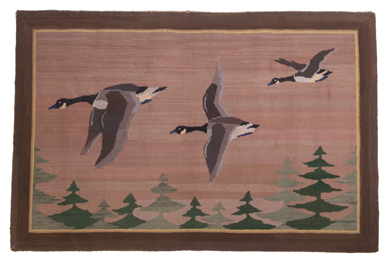 GRENFELL RUG OF GEESE Three