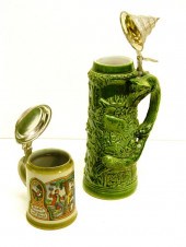 Grey-colored ceramic stein sho