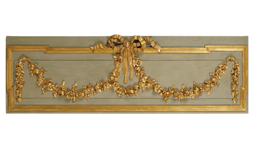 GREY-PAINTED AND GILT BOISERIE