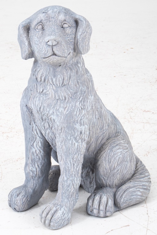 GREY RESIN FIGURE OF A GOLDEN