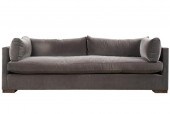 GREY VELVET-UPHOLSTERED SOFAGr