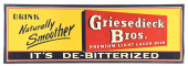 GRIESEDIECK BROTHERS BEER TIN