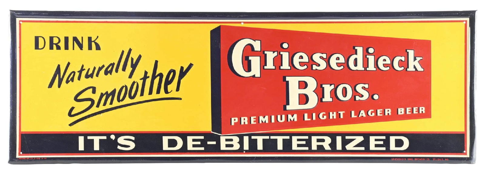 GRIESEDIECK BROTHERS BEER TIN