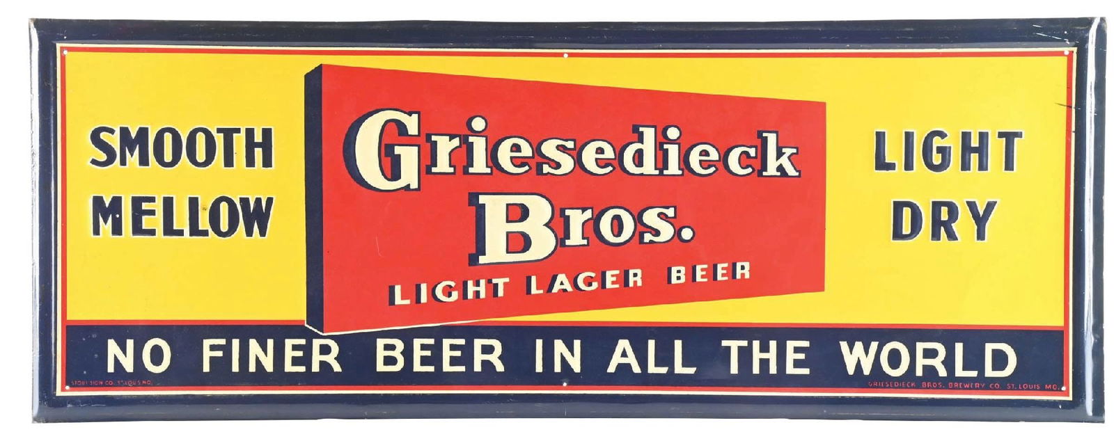 GRIESEDIECK BROTHERS BEER TIN