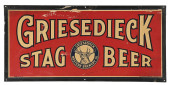 GRIESEDIECK STAG BEER SIGN W/