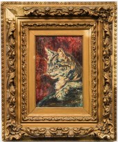GROSS SIGNED "CAT ON ALERT" EA
