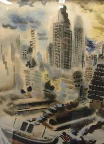 GROSZ, George. Watercolor ? of