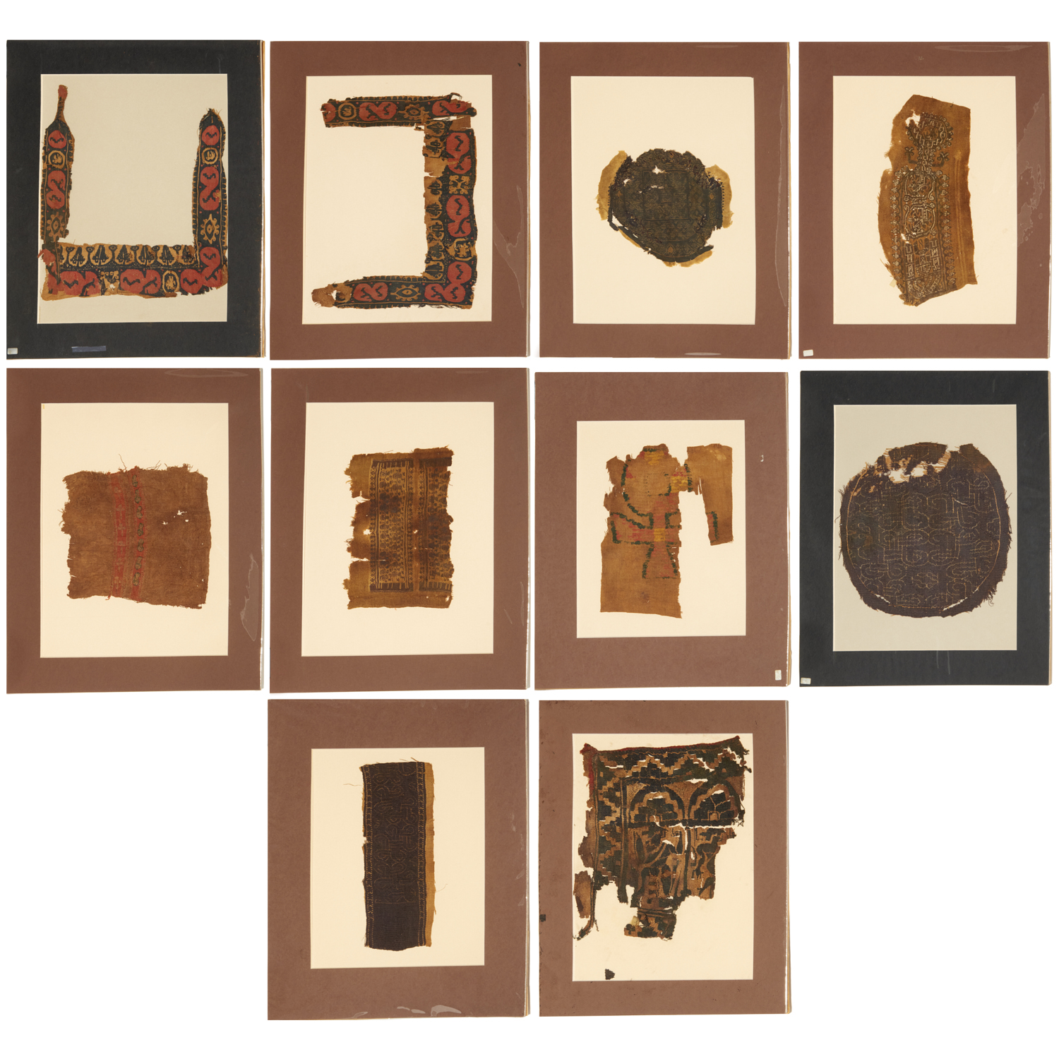 GROUP (10) COPTIC TEXTILE FRAGMENTS