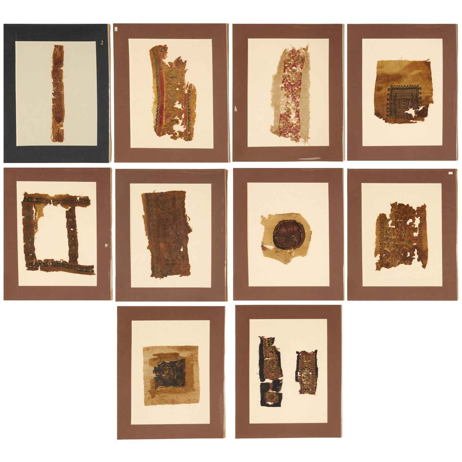 GROUP (10) COPTIC TEXTILE FRAGMENTS