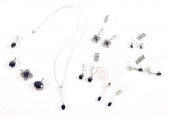GROUP, 10 NEW 925 SAPPHIRE PEN