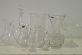 GROUP, 10 PIECES CUT CRYSTAL &