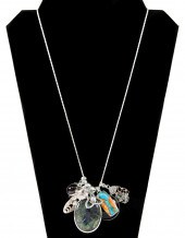 GROUP, 10 STERLING PENDANTS &