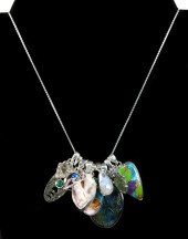 GROUP, 10 STERLING PENDANTS &