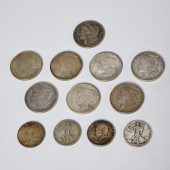 GROUP (12) U.S. SILVER DOLLARS