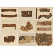 GROUP (13) COPTIC TEXTILE FRAG