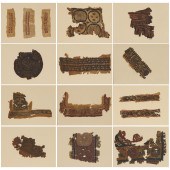 GROUP (15) COPTIC TEXTILE FRAG