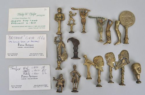 GROUP 16 FIGURAL BRASS PIPE