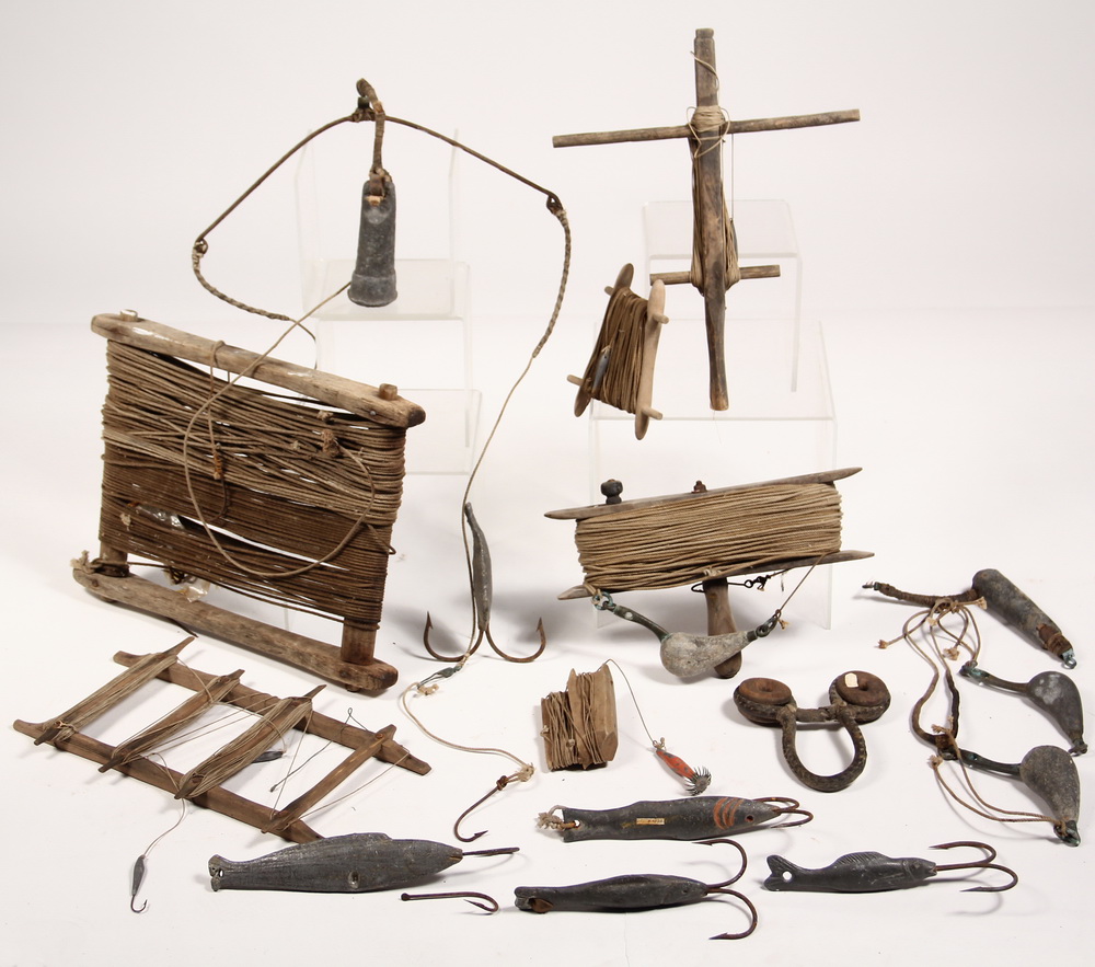 GROUP 19TH C FISHING GEAR - 19th