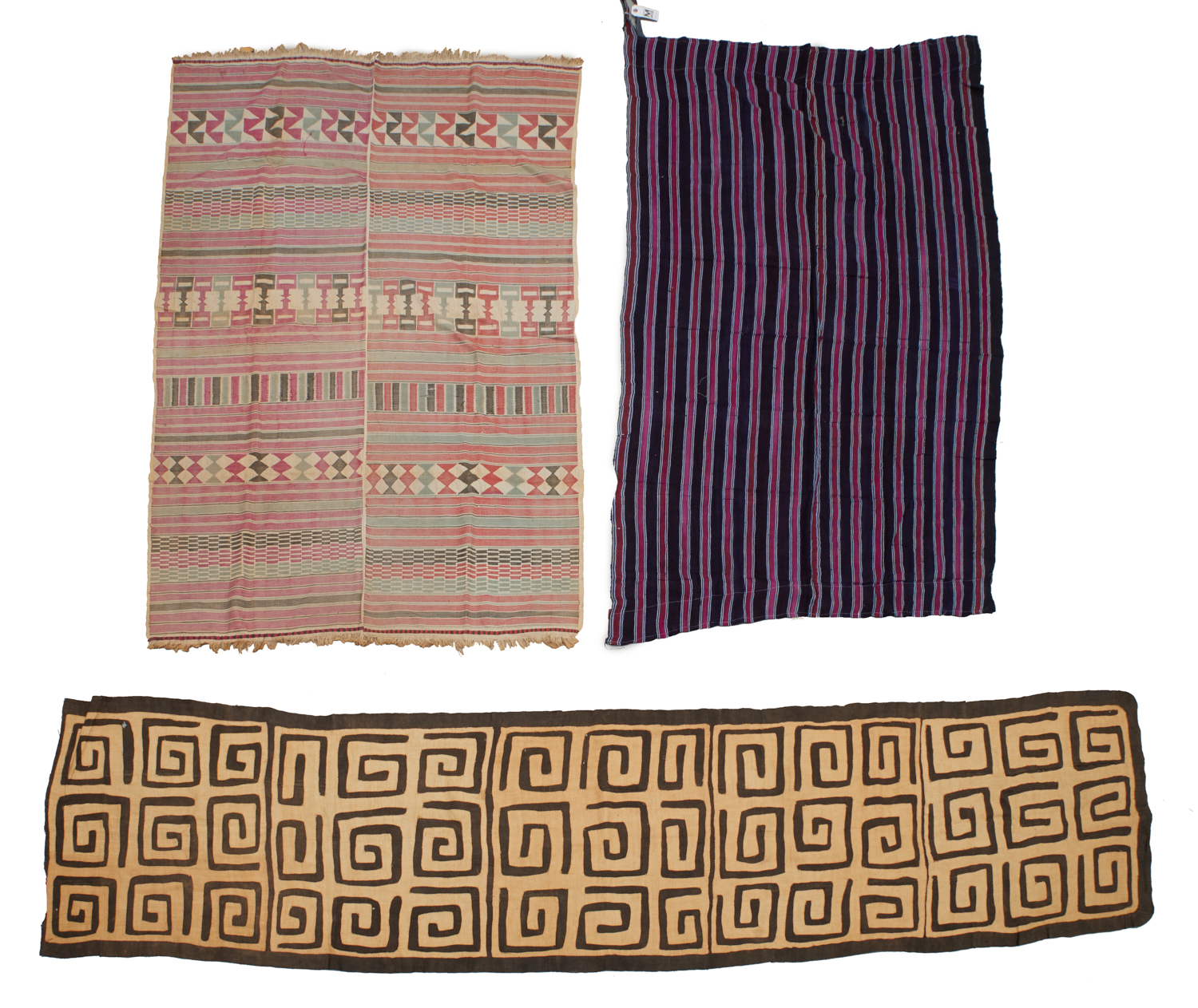 GROUP (3) AFRICAN TRIBAL TEXTILES